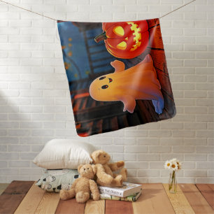Spooky Cute Halloween Glow Design Baby Blanket