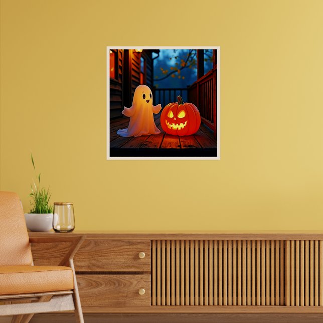 Spooky Cute Halloween Glow Design Poster (Living Room 2)