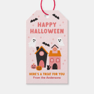 Spooky Cute Halloween Haunted Houses Gift Tags