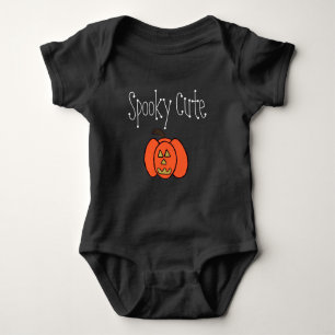 Spooky Cute Halloween Jack o Lantern Baby Bodysuit