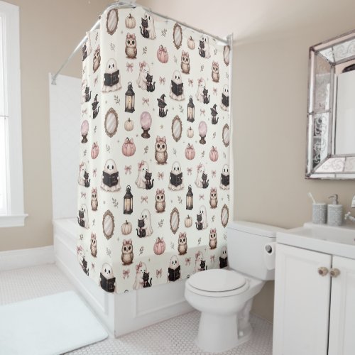 Spooky Cute Halloween Pattern  Shower Curtain