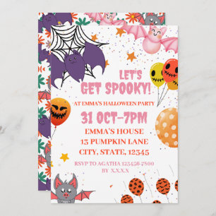 Spooky Cute Halloween Printable Party Invitation