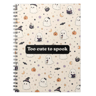 Spooky Cute Halloween Spiral Notebook – Mini Ghost