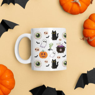 Spooky cute halloween themed pattern coffee mug