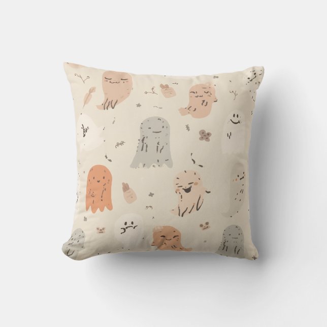 Spooky Cute Halloween Throw Pillow. Pillow (Front)