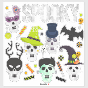 Spooky Cute Halloween Variety Sticker Sheet