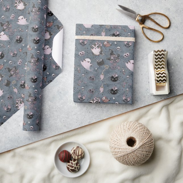 Spooky Cute Happy Halloween  Wrapping Paper (Crafts)