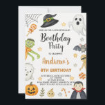 Spooky Cute Kids Halloween Birthday Party Invite<br><div class="desc">Make your child’s birthday unforgettable with this spooky cute Halloween birthday invitation! Designed with playful pumpkins, friendly ghosts, and festive colors, this invite sets the tone for a fun October party. Perfect for costume parties, trick-or-treat celebrations, or any kids’ Halloween gathering. Personalize your child’s name, date, and party details easily...</div>