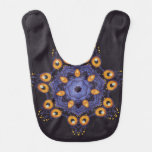 Spooky Cute Mandala Monster Art Halloween Creature Baby Bib