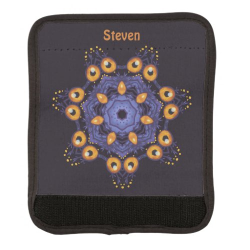 Spooky Cute Mandala Monster Art Halloween Creature Luggage Handle Wrap