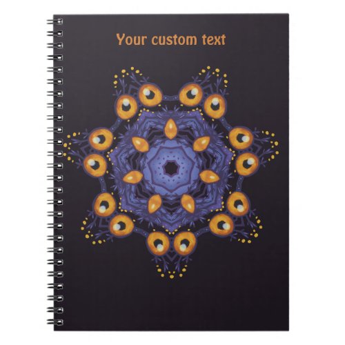 Spooky Cute Mandala Monster Art Halloween Creature Notebook