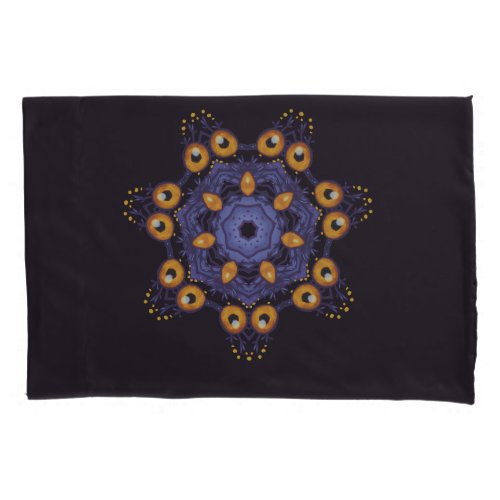 Spooky Cute Mandala Monster Art Halloween Creature Pillow Case