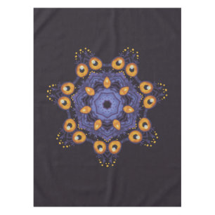 Spooky Cute Mandala Monster Art Halloween Creature Tablecloth