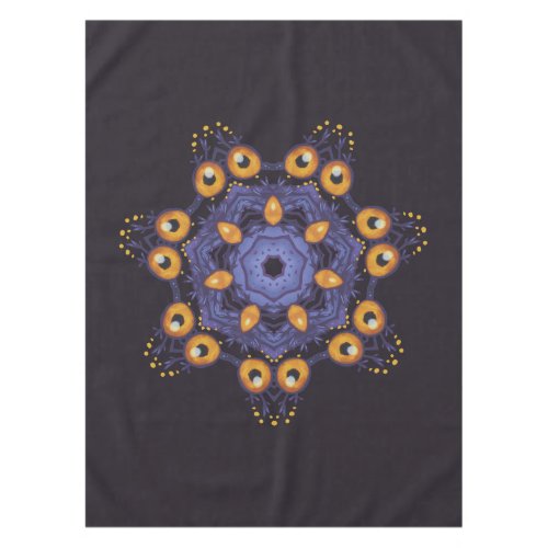 Spooky Cute Mandala Monster Art Halloween Creature Tablecloth