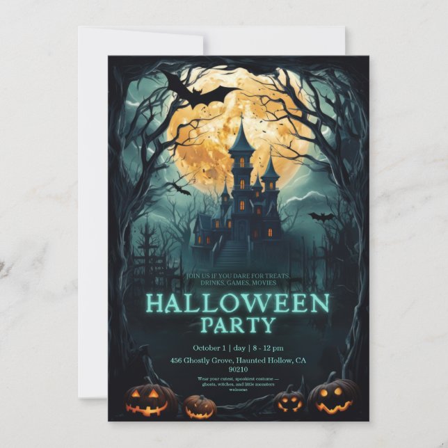 Spooky, Cute, match vibes Halloween Invitation (Front)