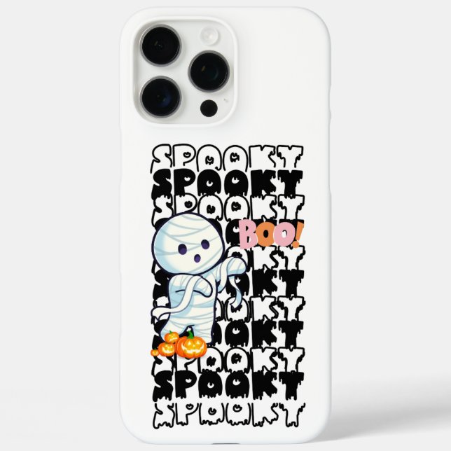 Spooky Cute Mummy iPhone Case – Halloween Boo (Back)