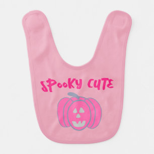 Spooky Cute Pink Halloween Pumpkin  Baby Bib