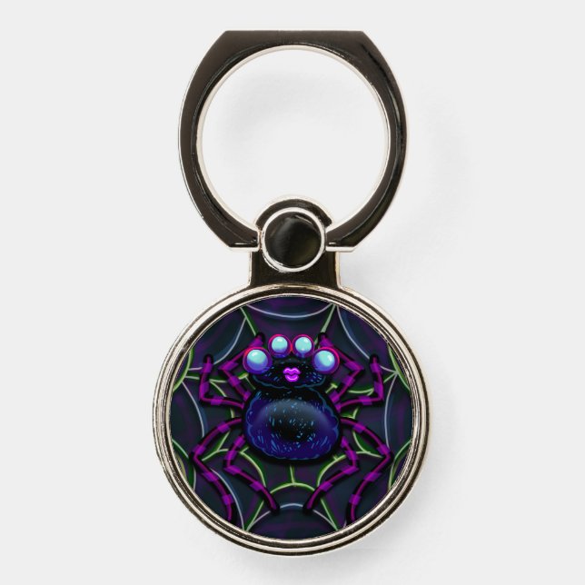 Spooky Cute Spider Phone Ring Stand (Front)