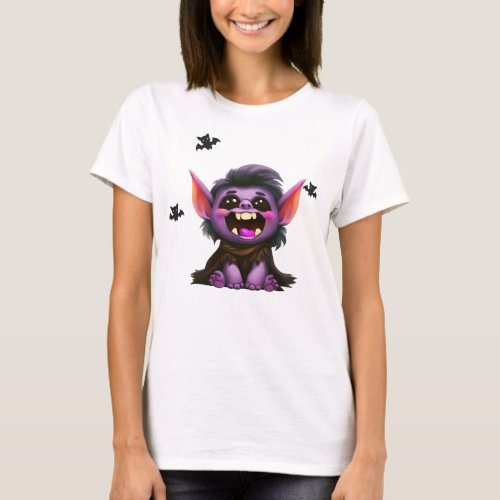 Spooky Cute Troll Halloween T_Shirt