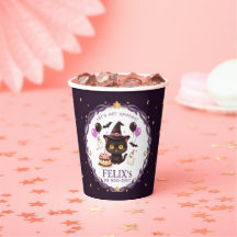 Spooky Cute Witch Black Cat Wizard 1st Birthday