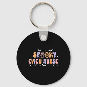 Spooky Cvicu Nurse Halloween Cardiac Icu Fall Pump Keychain