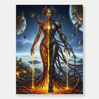 Spooky Cyborg Queen Dark Sci-Fi Poster