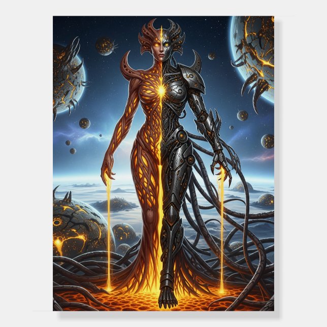 Spooky Cyborg Queen Dark Sci-Fi Poster (Front)