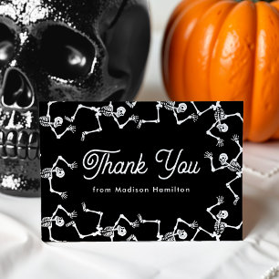 Spooky Dancing Skeleton Baby Shower Thank You Card