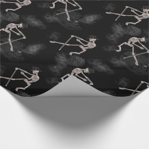 Spooky Dancing Skeletons Wrapping Paper