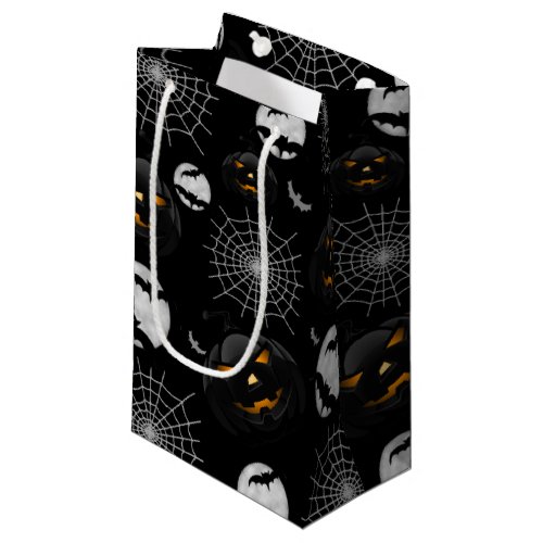 Spooky Dark Halloween Pattern Small Gift Bag