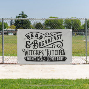 spooky dead breakfast Halloween word art Banner