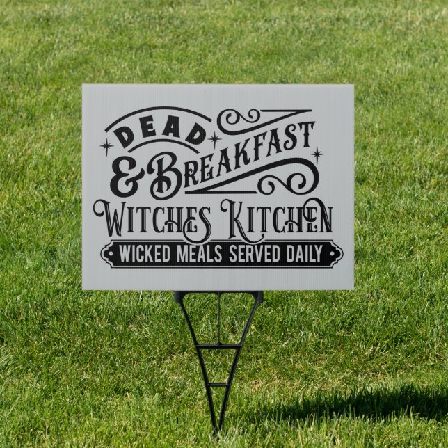 spooky dead breakfast Halloween word art Sign (Insitu)