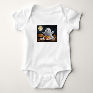 Spooky Delight: Ghostly Halloween Fun Baby Bodysuit