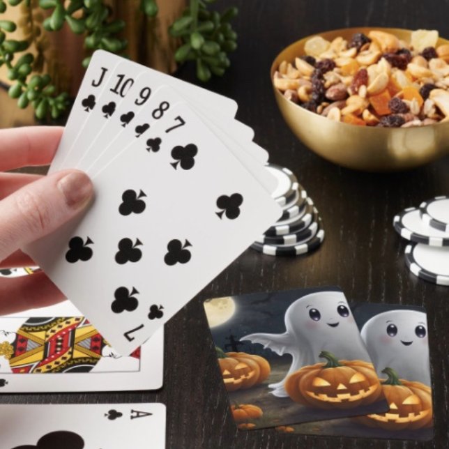 Spooky Delight: Ghostly Halloween Fun Poker Cards (Poker cards easy to shuffle, smooth card stock. Dimensions: 2.5" x 3.5”. )