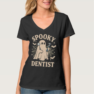 Spooky Dentist Costume Halloween Ghost Dental T-Shirt