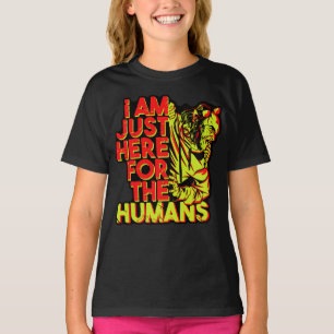 Spooky Devil Halloween Here for the Humans T-Shirt