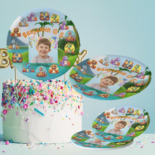 spooky dinosaur halloween birthday paper plates