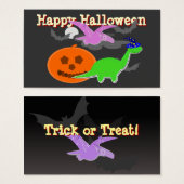 Spooky Dinosaurs Happy Halloween Cards (Front & Back)