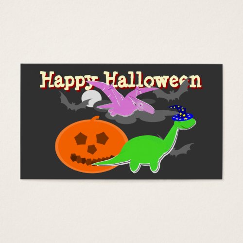 Spooky Dinosaurs Happy Halloween Cards