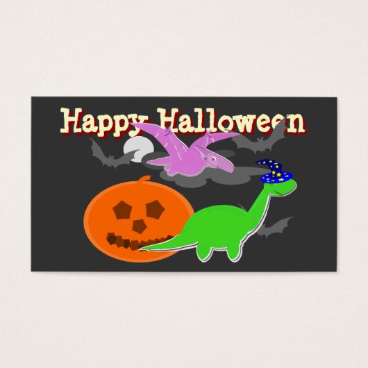 Spooky Dinosaurs Happy Halloween Cards (Front)