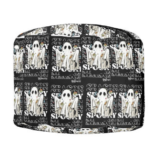 SPOOKY DISIGN AND SIMPALE MORNIG IMAGERound Pouf