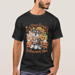 Spooky Dog Day Pumpkin Glow Halloween Vibes & fun T-Shirt