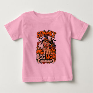 Spooky Dog Mom Halloween Cute Skeleton Dog Lover Baby T-Shirt