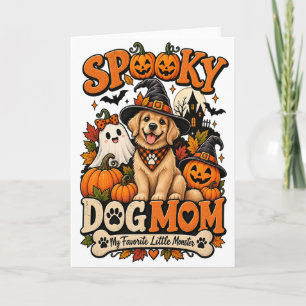 Spooky Dog Mom Halloween Cute Skeleton Dog Lover  Card