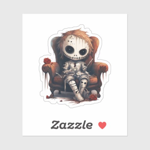 Spooky Doll Illustration Collection No 5 Sticker