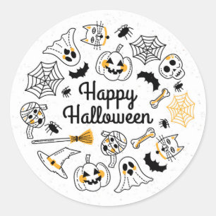 Spooky Doodle Halloween Sticker