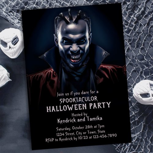 Spooky Dracula Halloween Costume Party Invitation