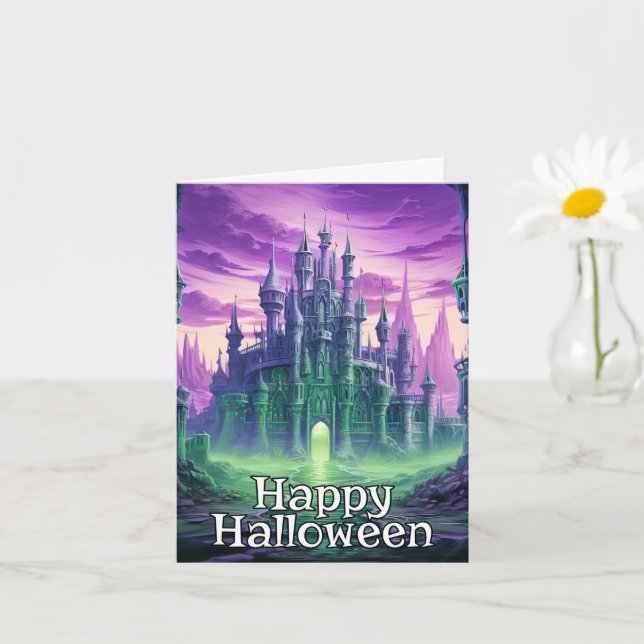 Spooky Dreadful Haunted House | Happy Halloween Card (Small Plant)
