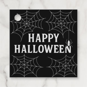 Spooky Drinks Happy Halloween Spiderwebs Haunted Favor Tags