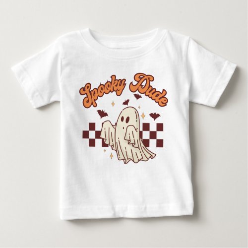 Spooky Dude Retro Boys Halloween Kids Baby T_Shirt